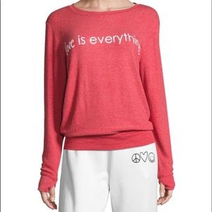 PEACE LOVE WORLD Love is Everything Comfy Top